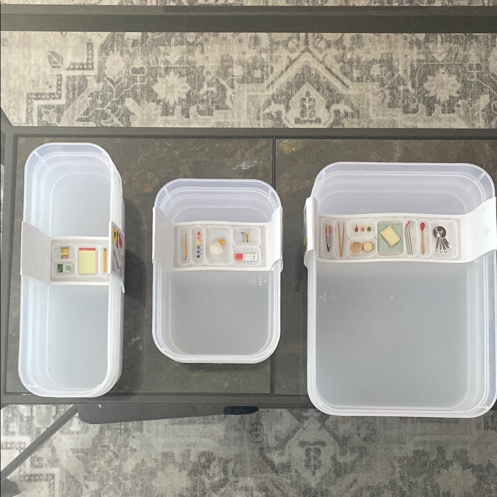 New organizing trays